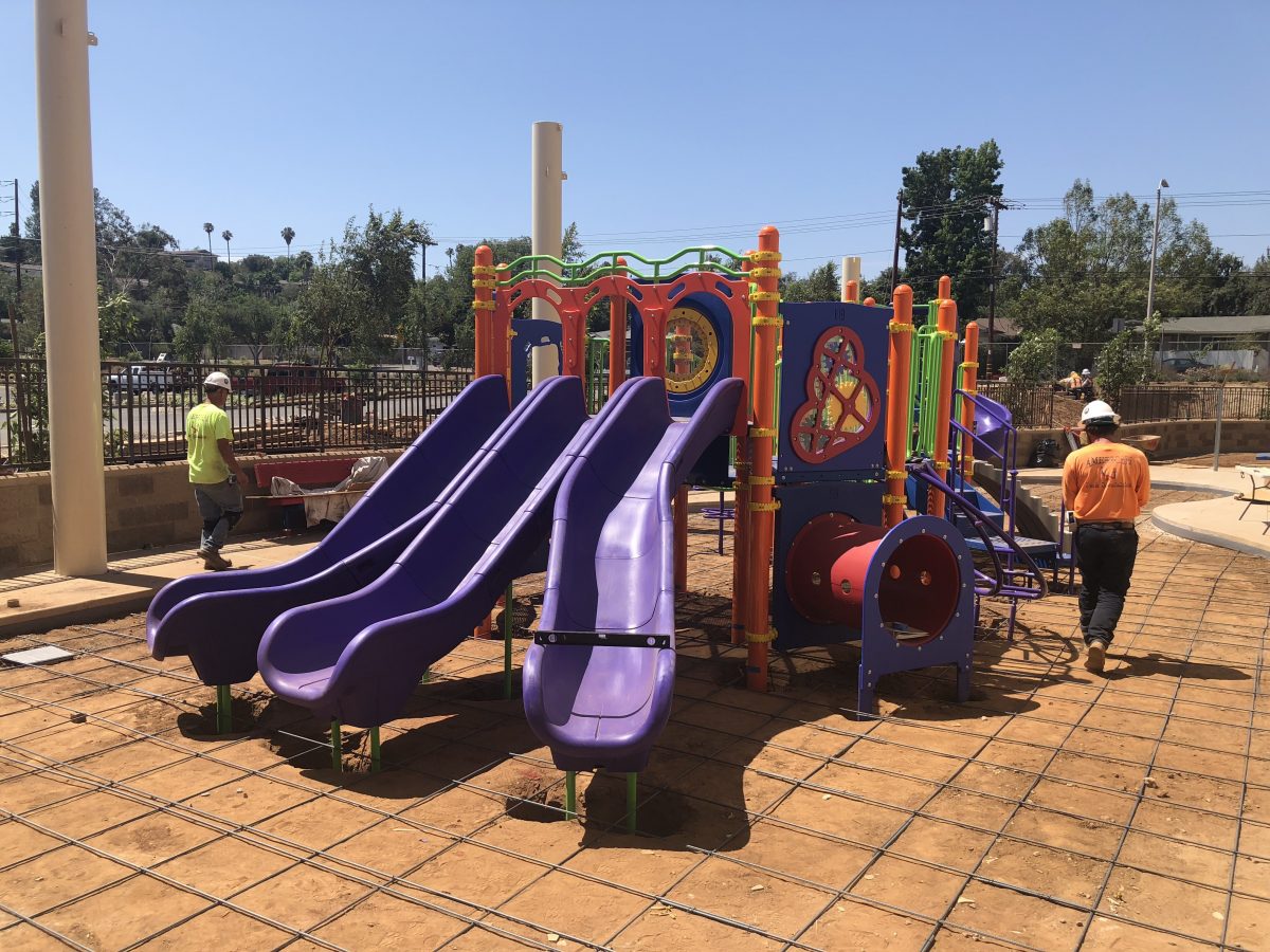 Perfect playground being installed at Emmanuel Faith Community Church